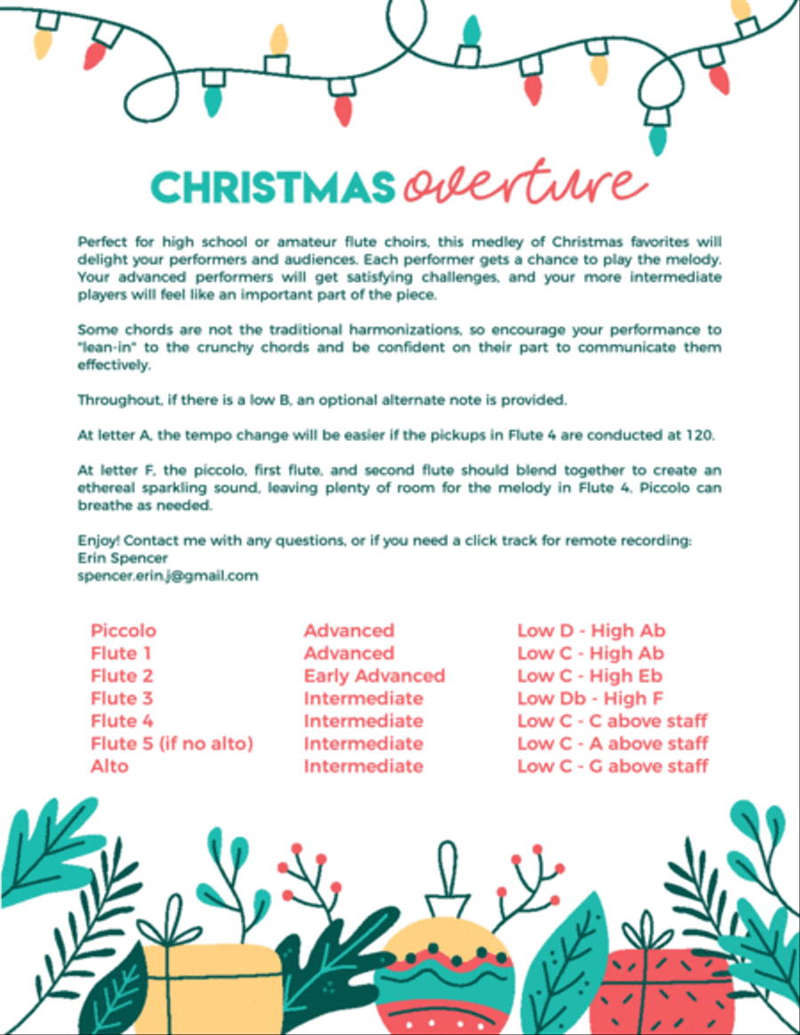 A Christmas Overture Woodwind Ensemble scores gallery preview page 2