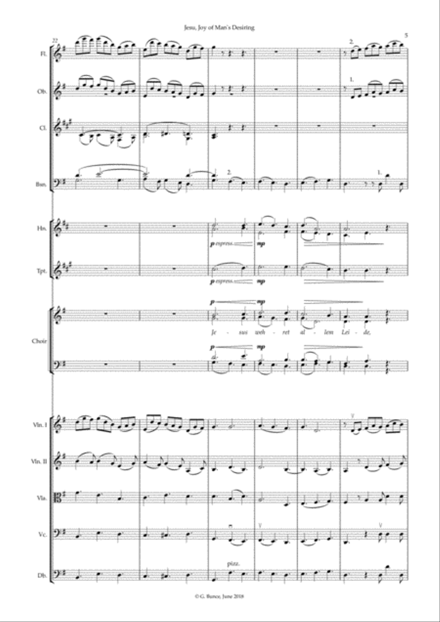 Jesu, Joy of Man's Desiring 4-Part scores gallery preview page 5