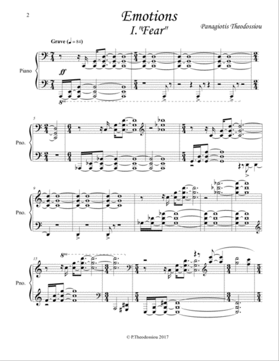 Emotions for piano solo Piano Solo scores gallery preview page 6