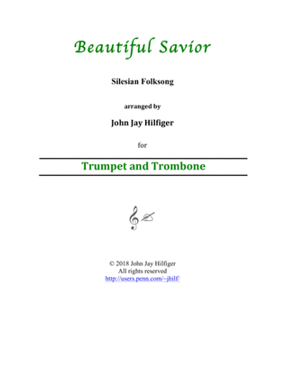 Book cover for Beautiful Savior for Trumpet and Trombone