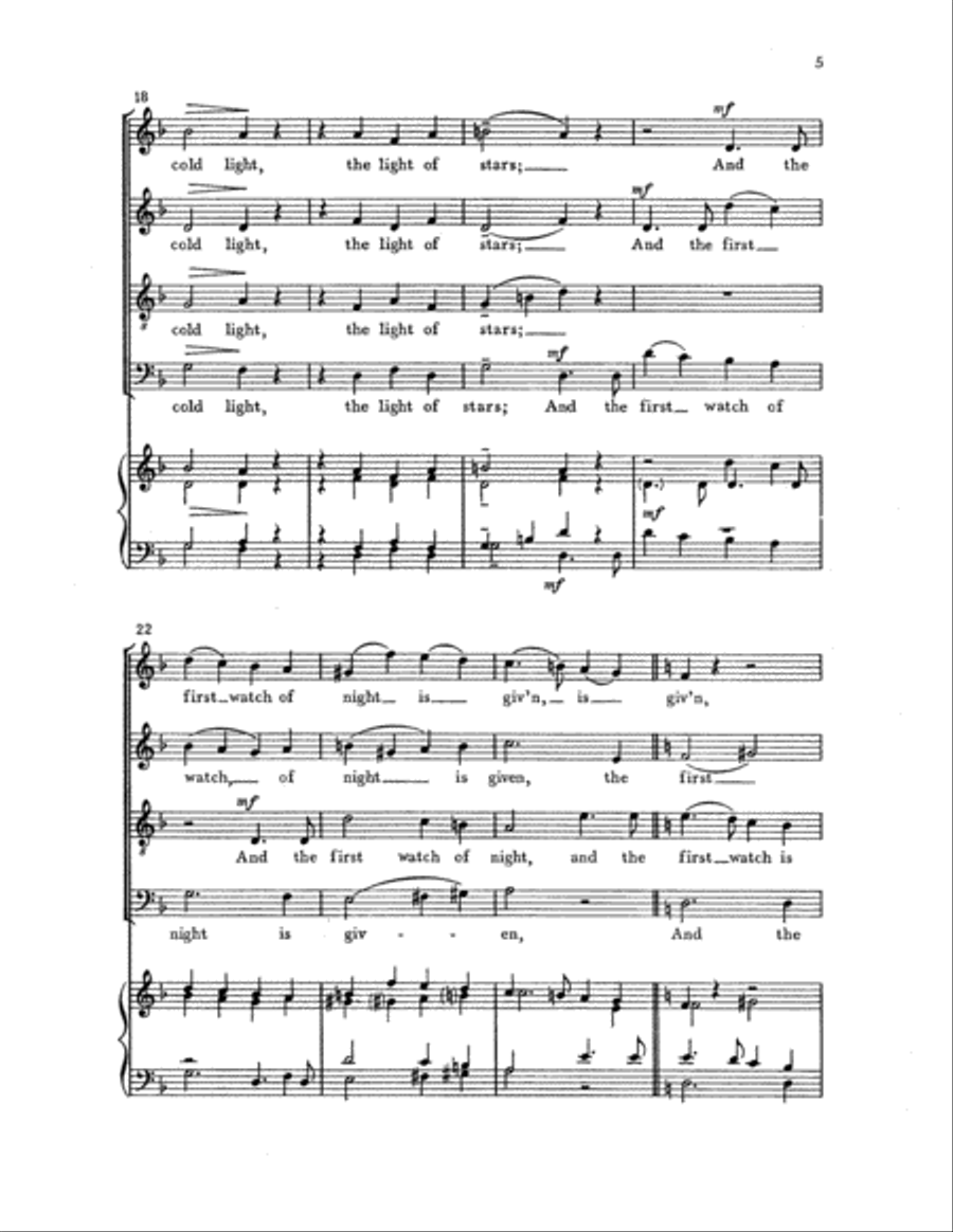 The Light of Stars 4-Part scores gallery preview page 5