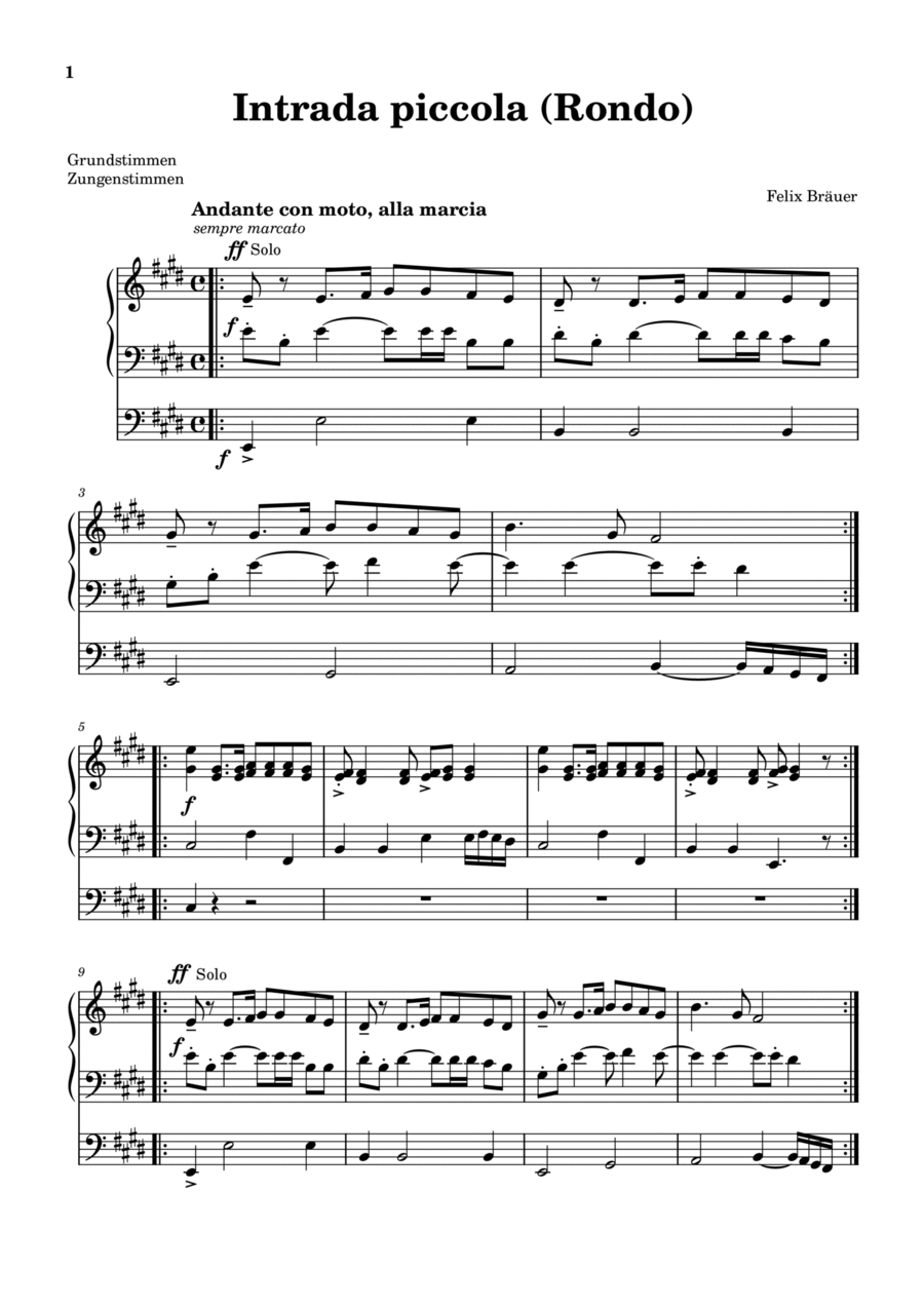 Intrada piccola (Rondo) Intrada piccola (Rondo) Organ Solo scores gallery preview page 1