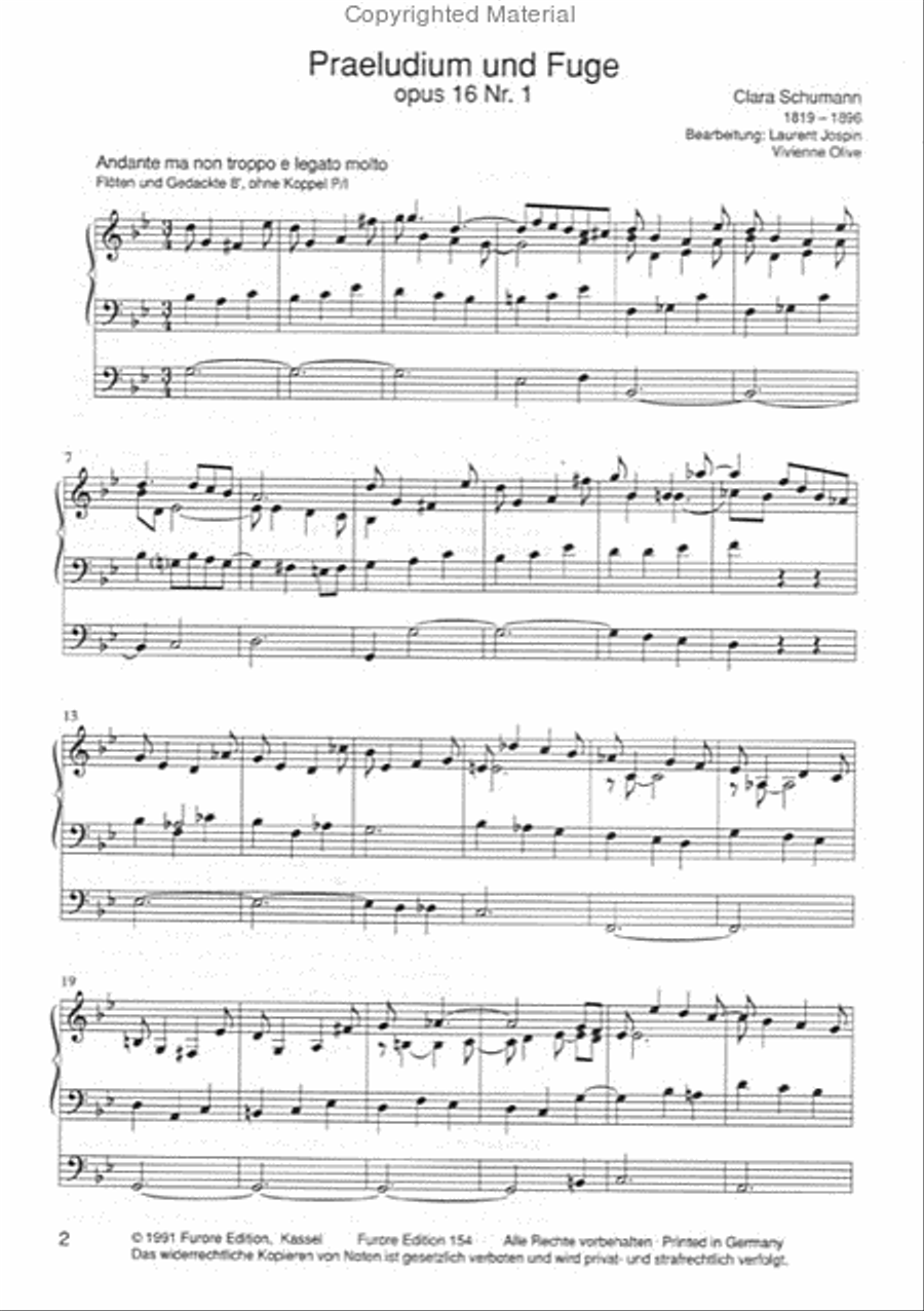 Praeludium und Fuge g-Moll op. 16.1 Organ scores gallery preview page 2