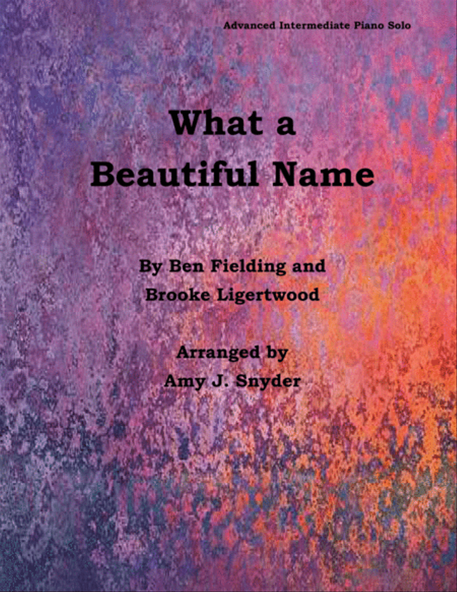 What A Beautiful Name Piano Solo scores gallery preview page 1