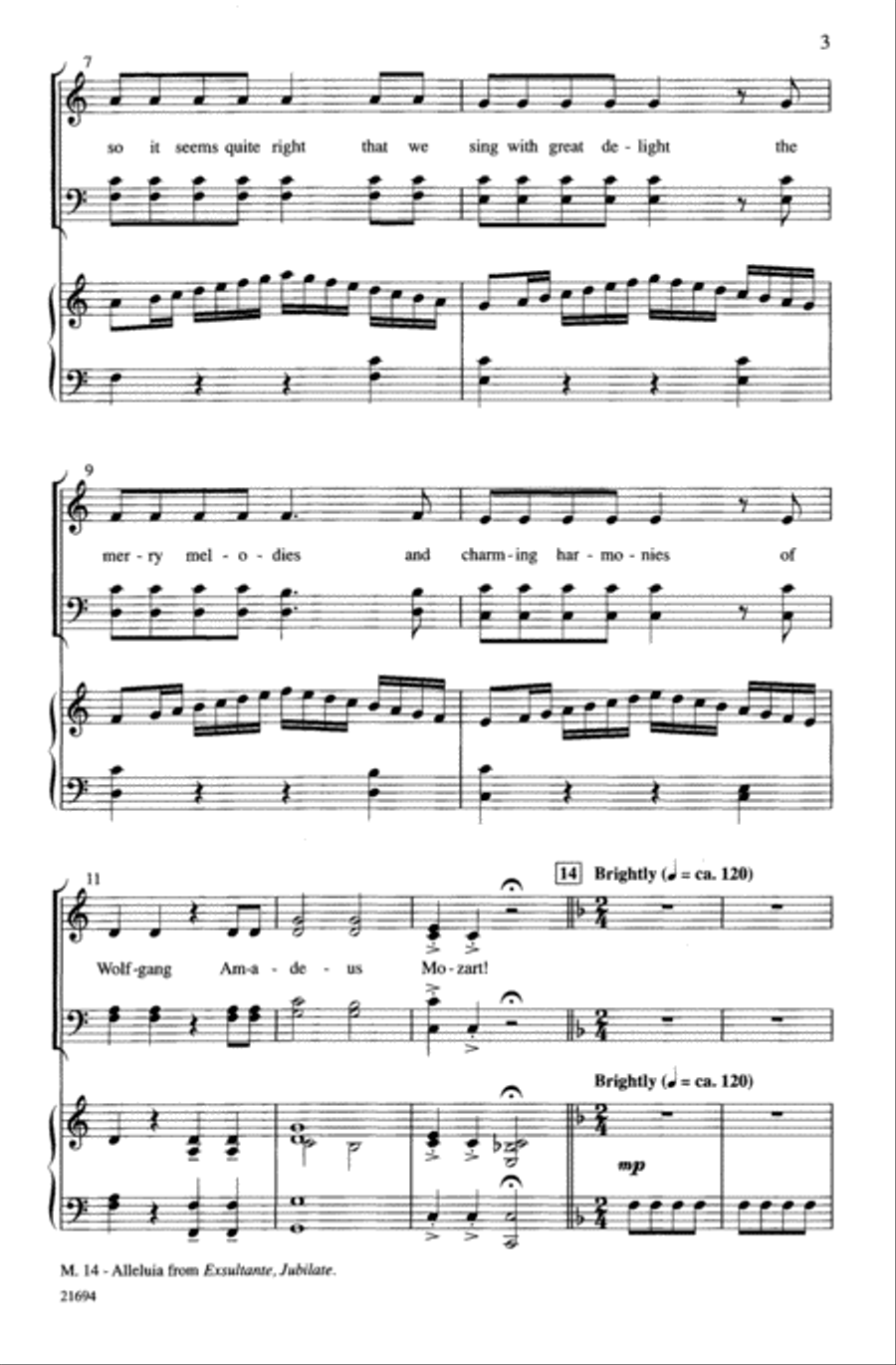 Merry Christmas, Mozart Choir scores gallery preview page 2