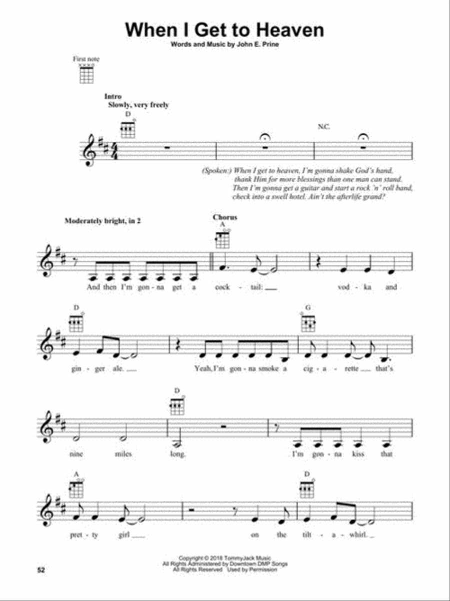 John Prine for Ukulele John Prine for Ukulele Ukulele scores gallery preview page 6