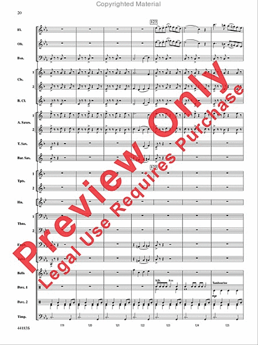 Cobra Dance Cobra Dance Concert Band scores gallery preview page 21