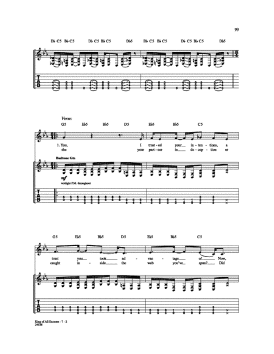 King of All Excuses King of All Excuses Electric Guitar scores gallery preview page 2