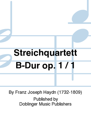 Book cover for Streichquartett B-Dur op. 1 / 1