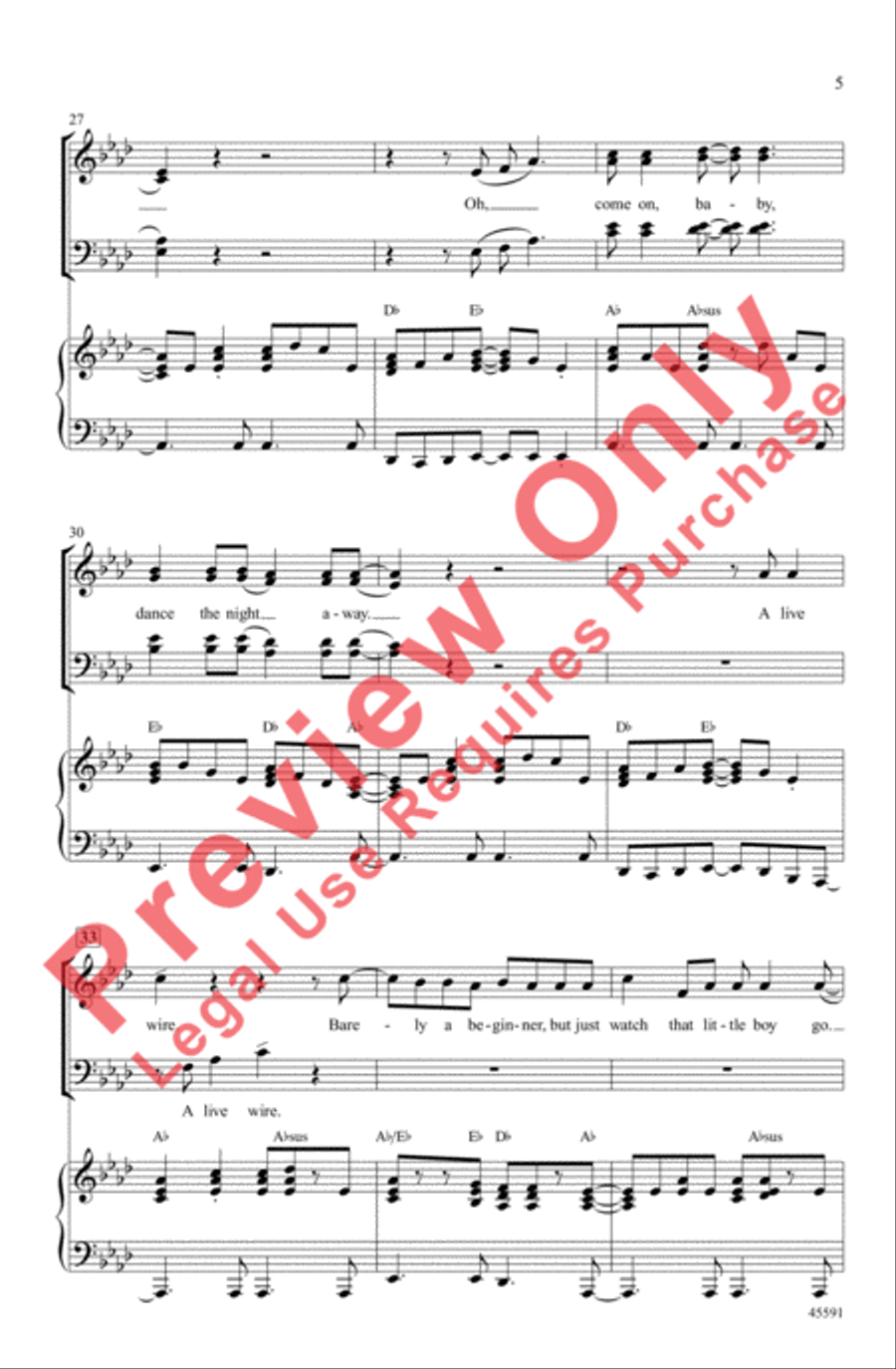 Dance the Night Away Dance the Night Away 4-Part scores gallery preview page 5