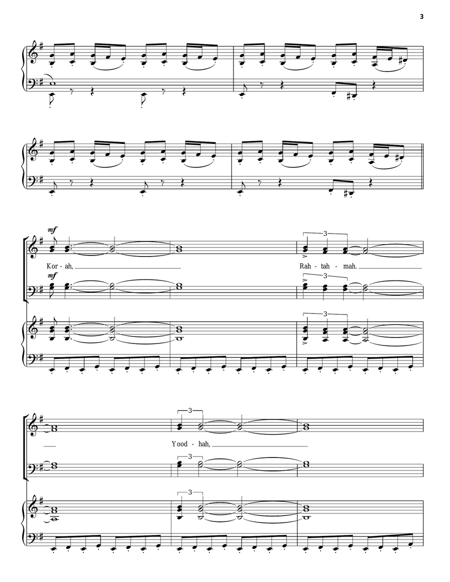 Duel Of The Fates (from Star Wars: The Phantom Menace) Piano, Vocal, Guitar scores gallery preview page 3