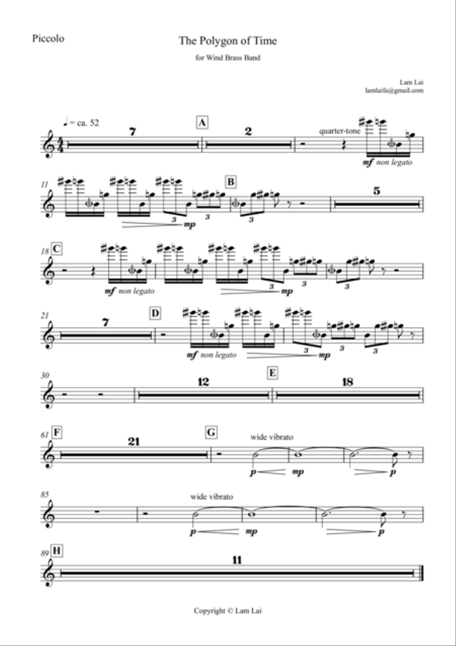 The Polygon of Time [Parts Score] Concert Band scores gallery preview page 1