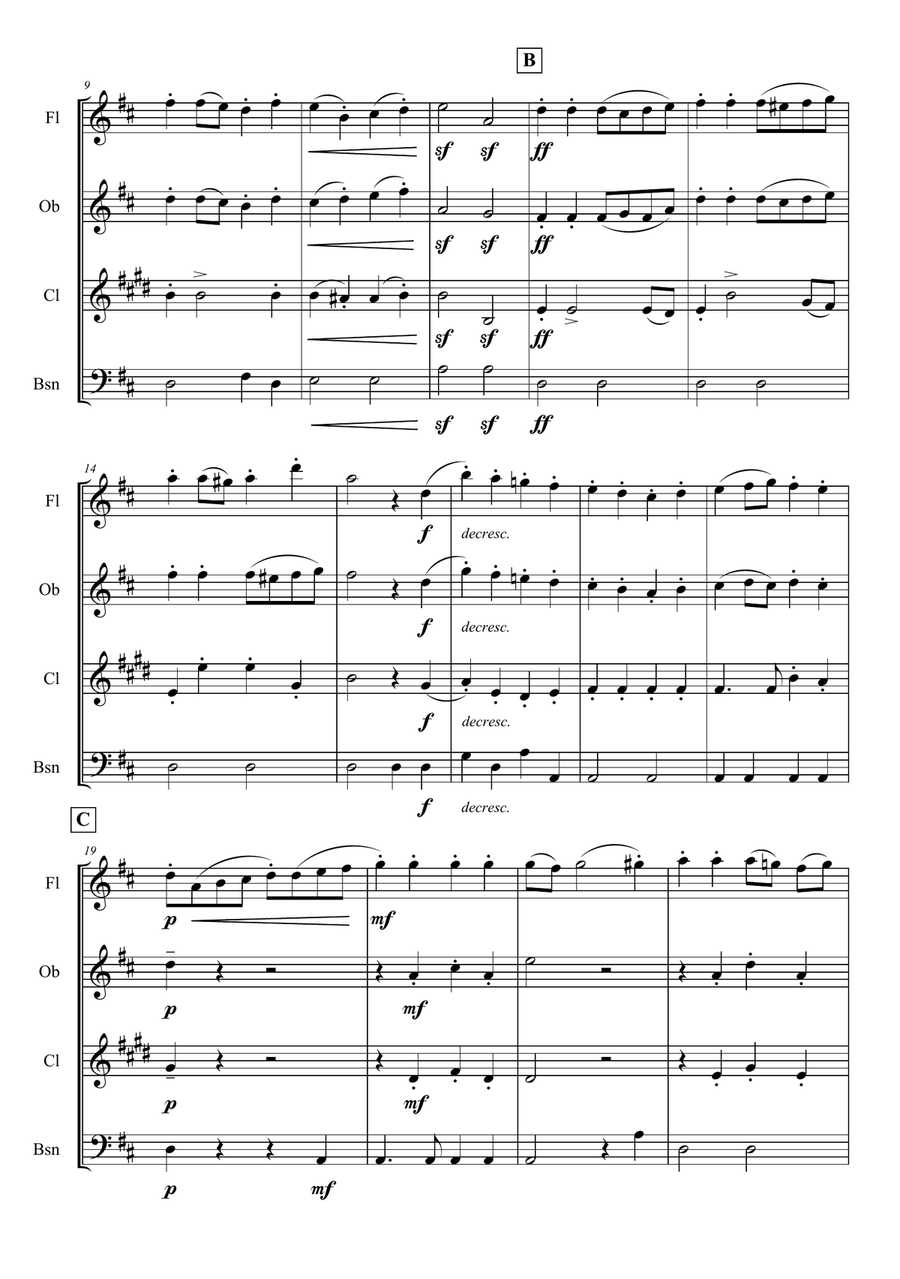 American Patrol American Patrol Woodwind Quartet scores gallery preview page 2