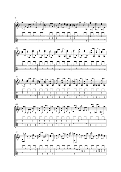 "Fandango" for guitar from "Codice Saldivar" No.4 by Santiago de Murcia - Notation and TAB