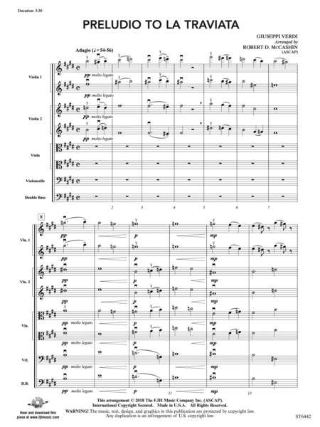 Preludio to La Traviata: Score