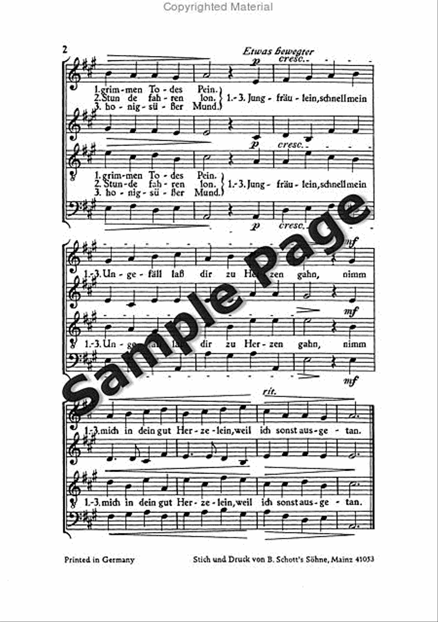 Franck M Wie Weh Tut Mir Mein Scheiden Mixed Choir scores gallery preview page 3
