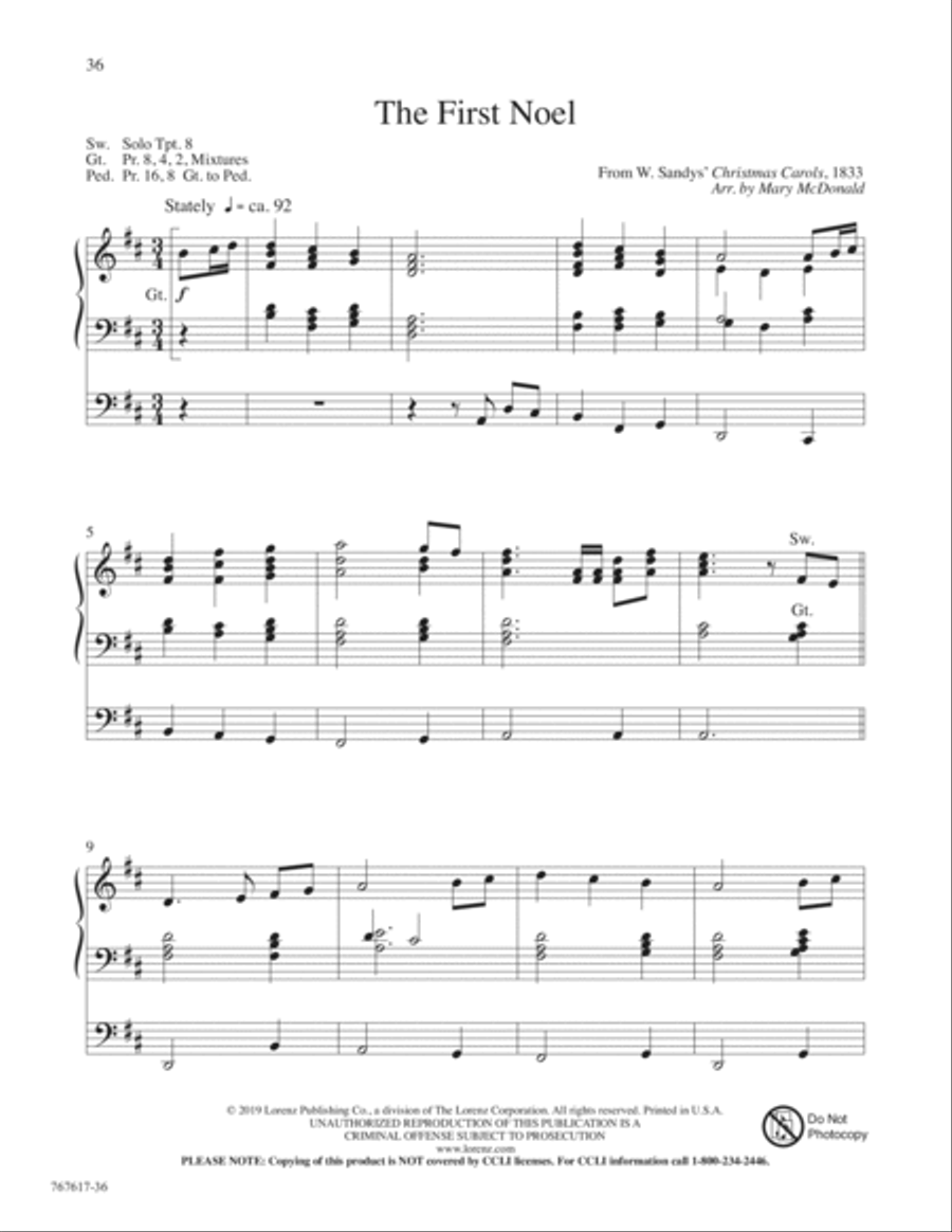 Tidings of Joy! Promises of Peace Organ Solo scores gallery preview page 17