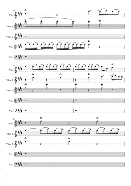 Vivaldi - RV 269 Spring Mvt 1 Allegro - The Four Seasons For String Quintet Original image number null