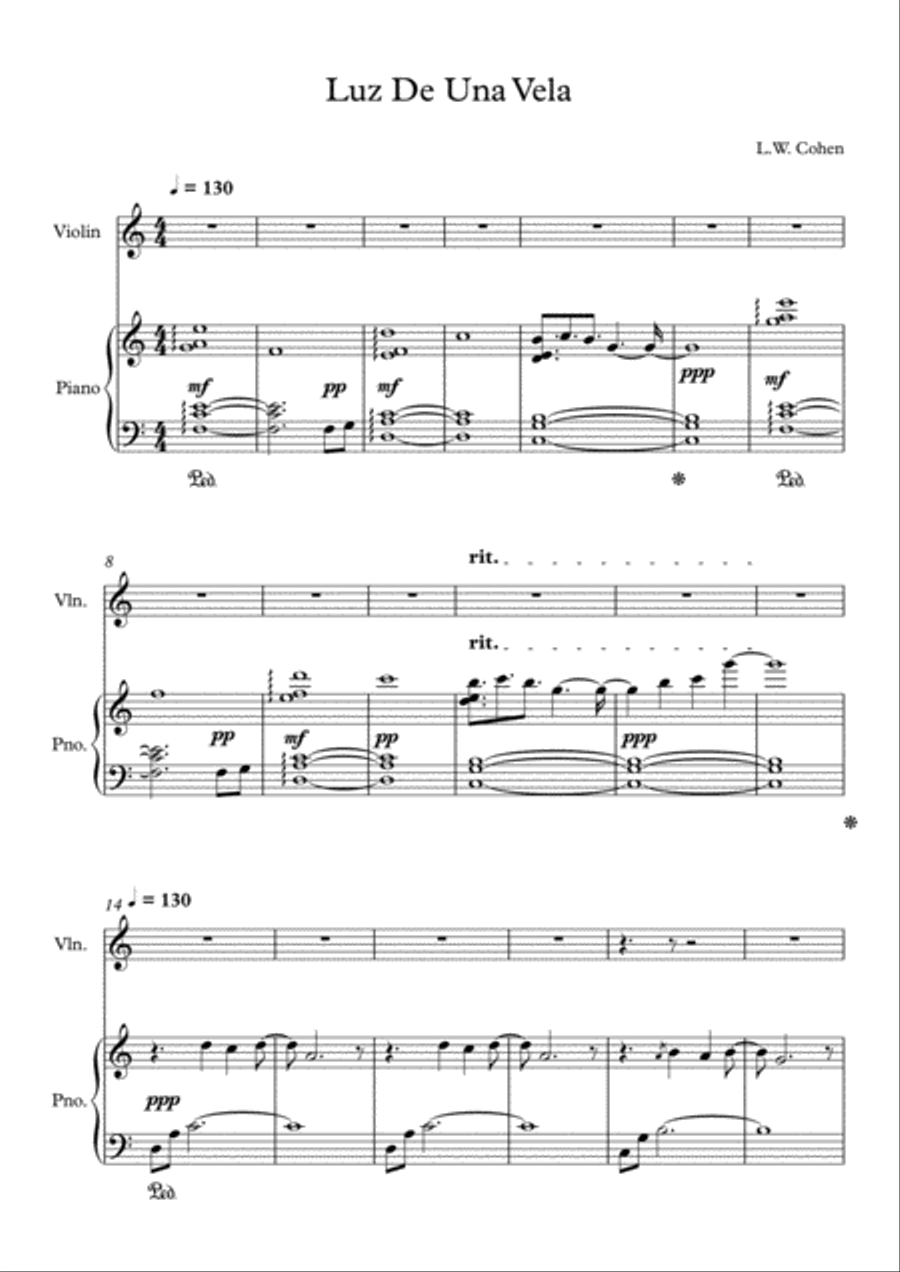 Luz De Una Vela Luz De Una Vela String Duet scores gallery preview page 2