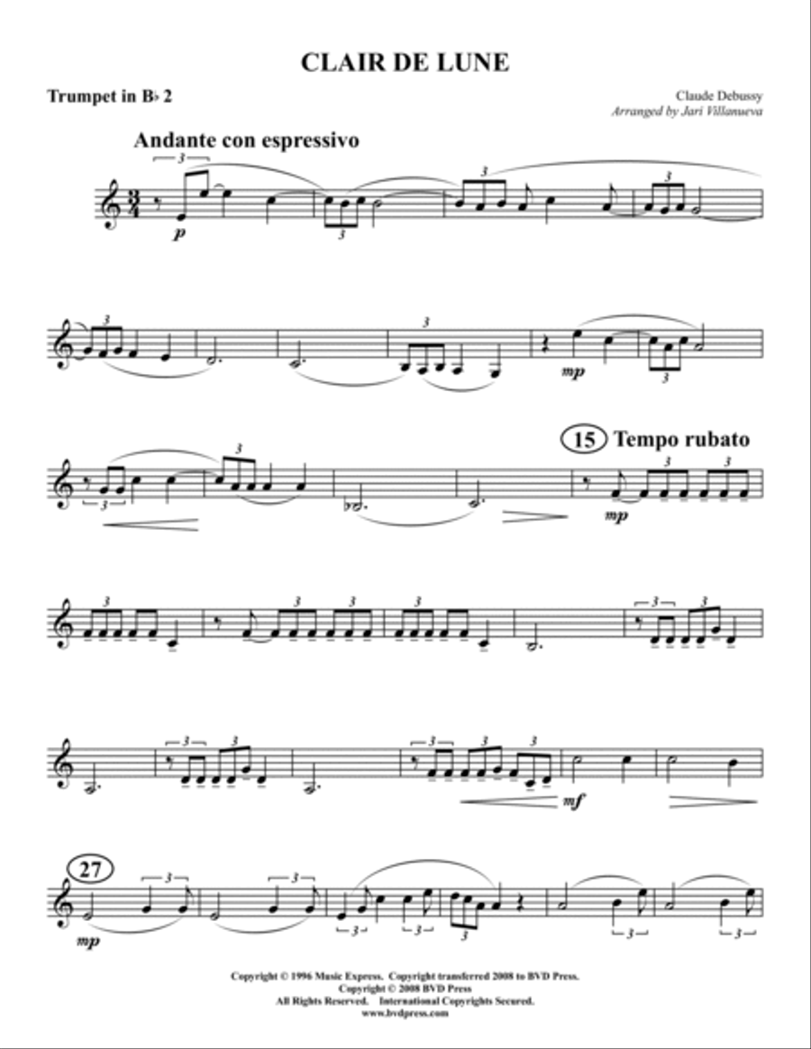 Clair de Lune Brass Quartet scores gallery preview page 6