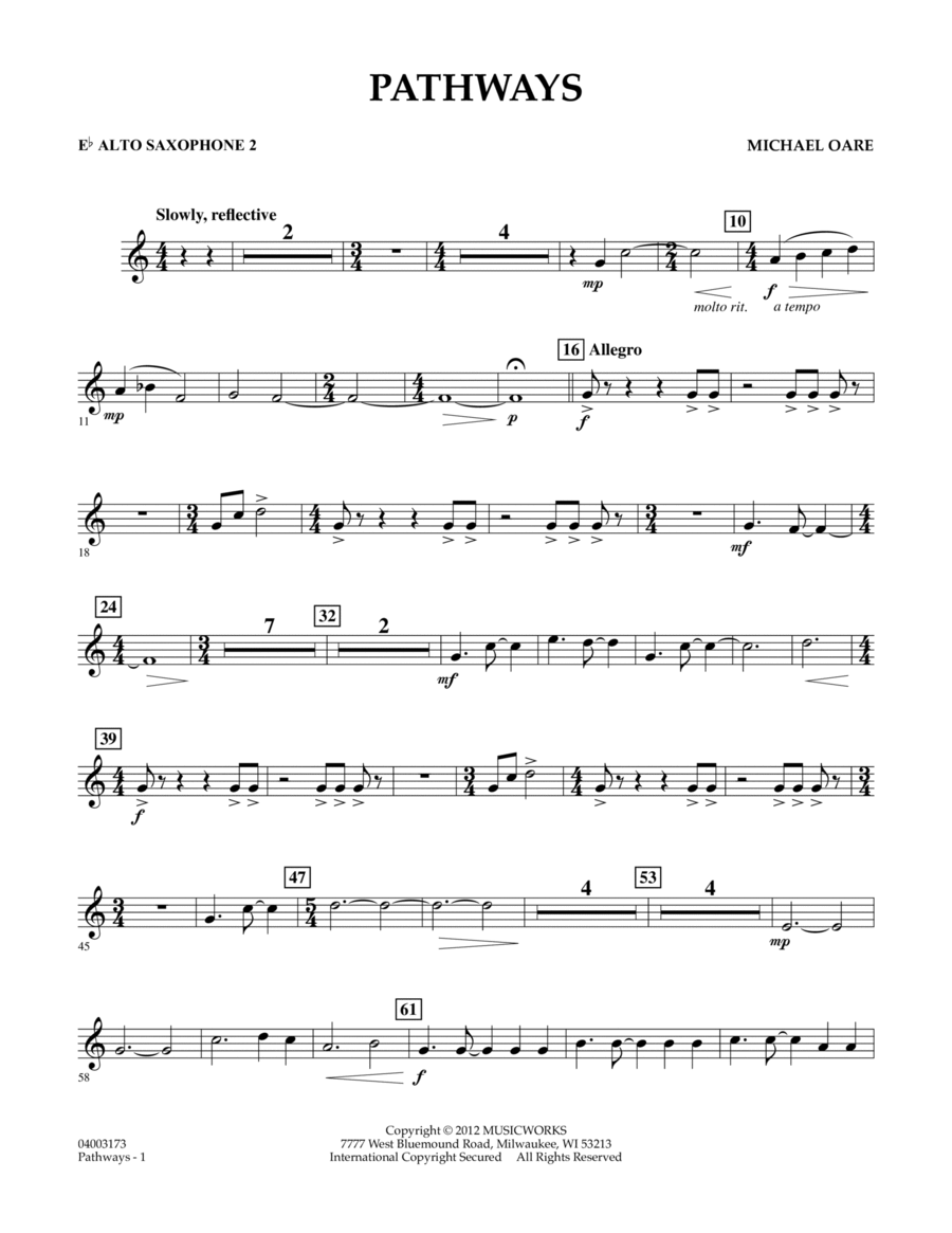 Pathways - Eb Alto Saxophone 2