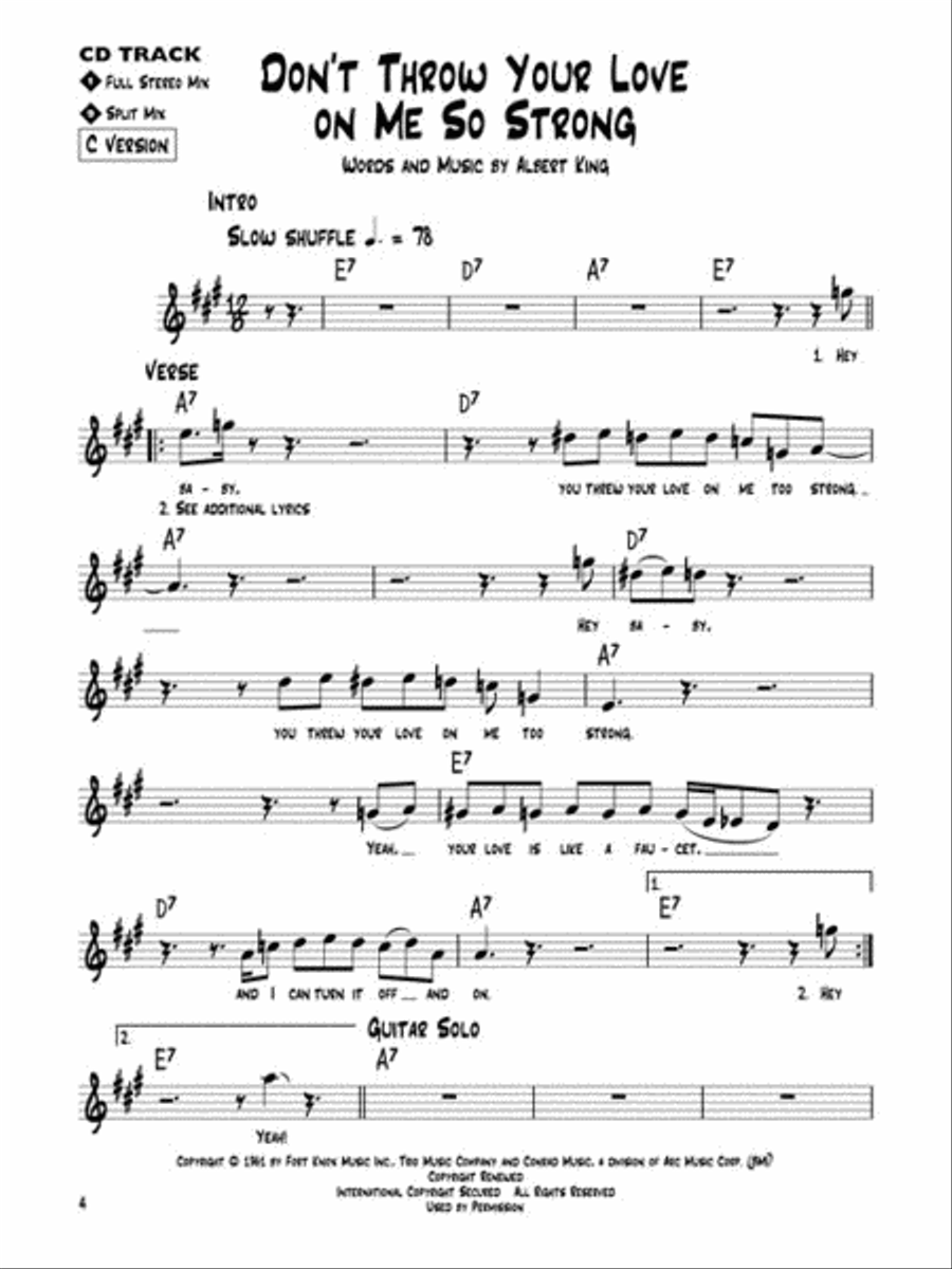 Slow Blues Slow Blues C Instrument scores gallery preview page 4