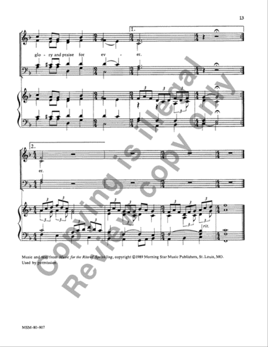 Rite of Christian Initiation of Adults 4-Part scores gallery preview page 12