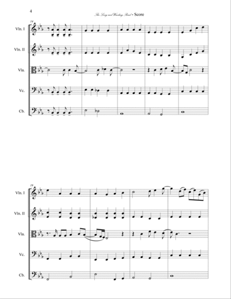 The Long And Winding Road String Orchestra scores gallery preview page 4