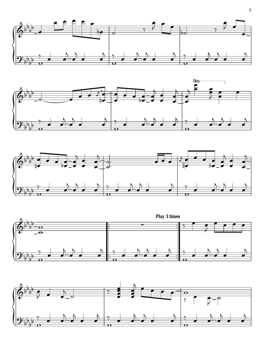 Cast Your Fate To The Wind Piano Solo scores gallery preview page 5