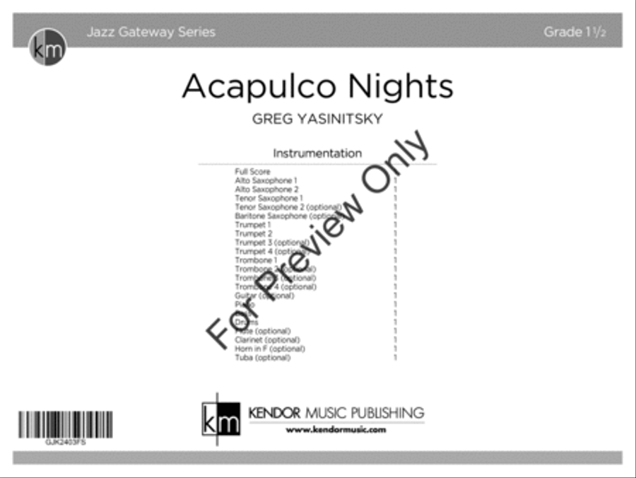 Acapulco Nights Acapulco Nights Jazz Ensemble scores gallery preview page 2