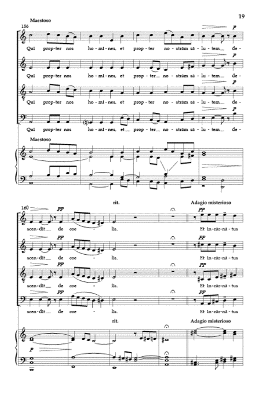 Mass in F Major 4-Part scores gallery preview page 18