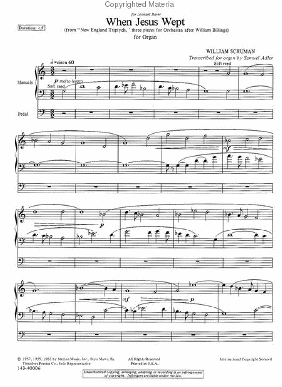 When Jesus Wept Chamber Music scores gallery preview page 2
