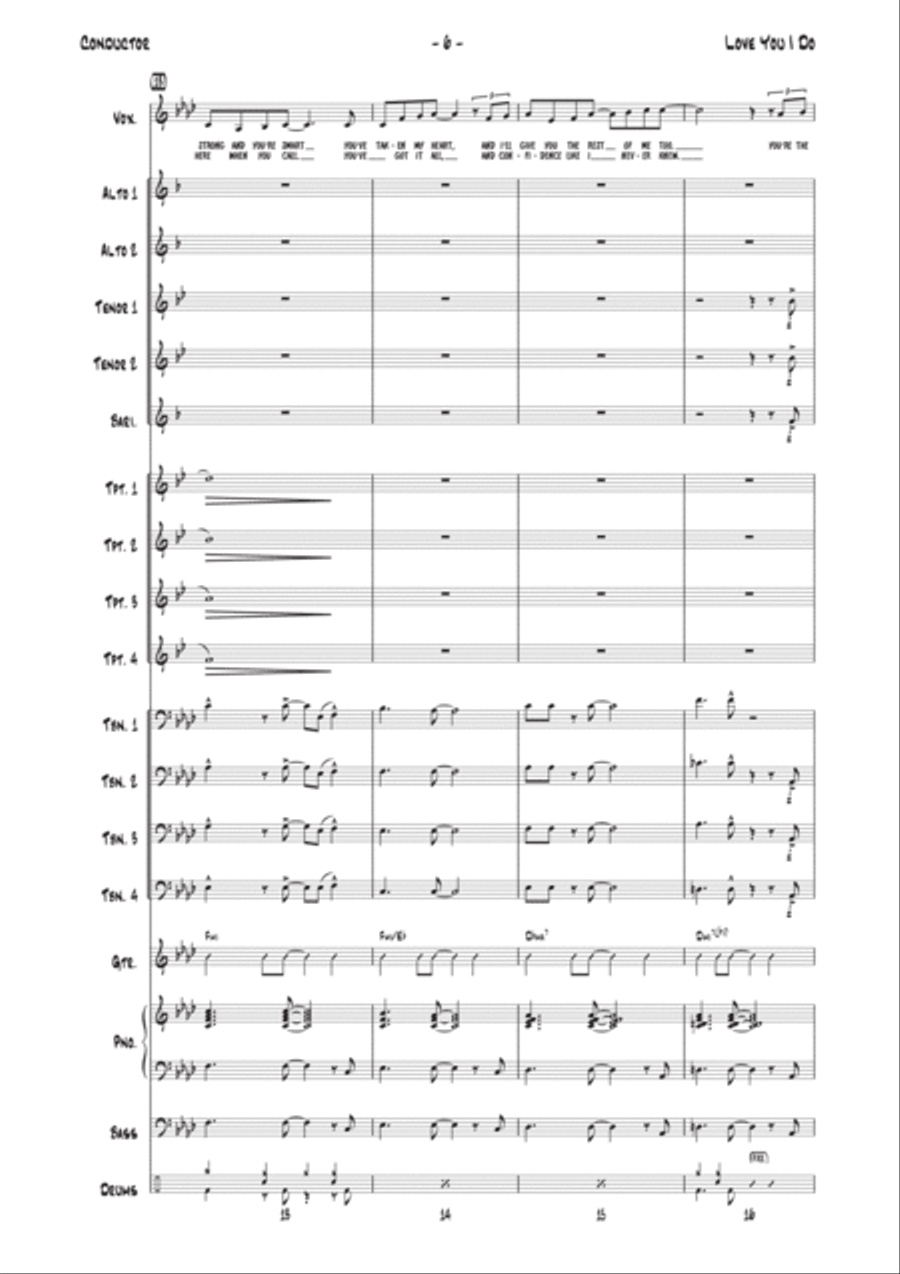 Love You I Do Jazz Ensemble scores gallery preview page 6