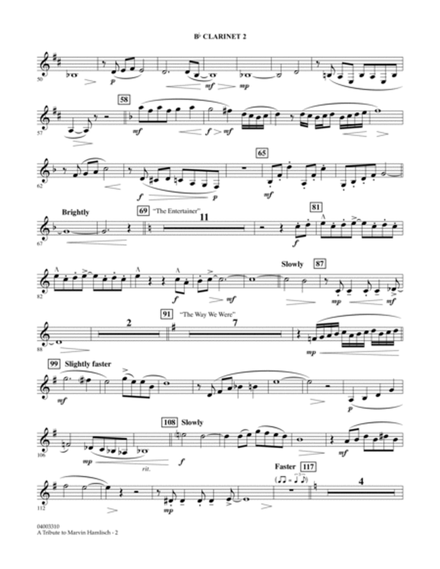 A Tribute To Marvin Hamlisch - Bb Clarinet 2