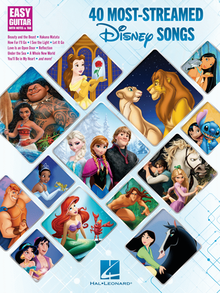 Book cover for 40 Most-Streamed Disney Songs