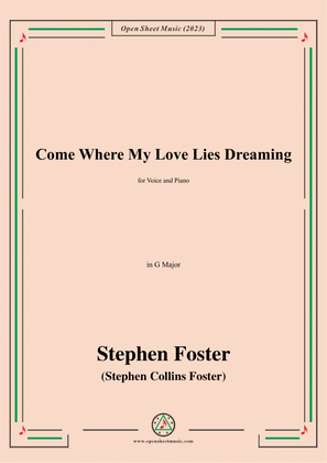 Book cover for S. Foster-Come Where My Love Lies Dreaming,in G Major