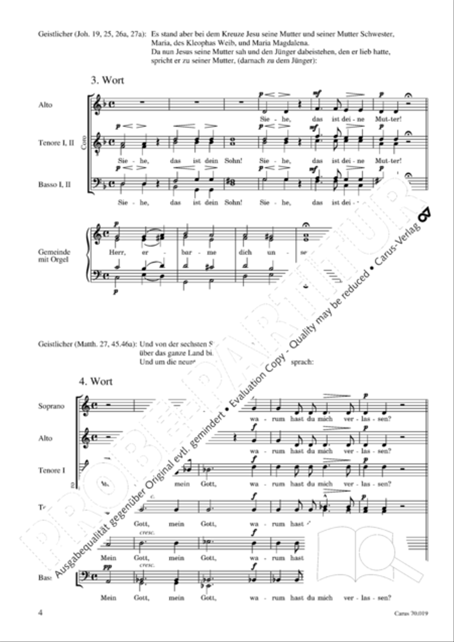 Die Sieben Worte des Erlosers am Kreuz 4-Part scores gallery preview page 5