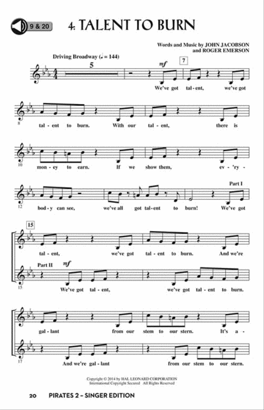 Pirates 2: The Hidden Treasure Choir scores gallery preview page 6