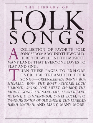 Library Of Folk Songs (Piano / Vocal / Guitar)