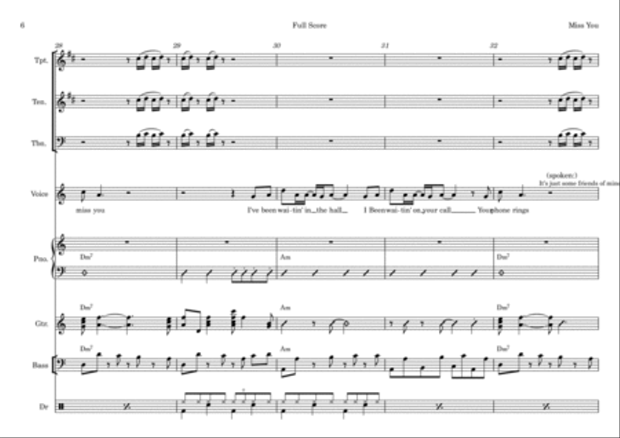 Miss You Trombone scores gallery preview page 6