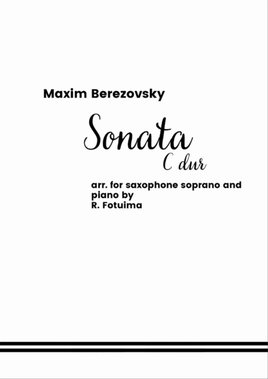 Maxim Berezovsky - Sonata C dur for soprano saxophone and piano Chamber Music scores gallery preview page 2