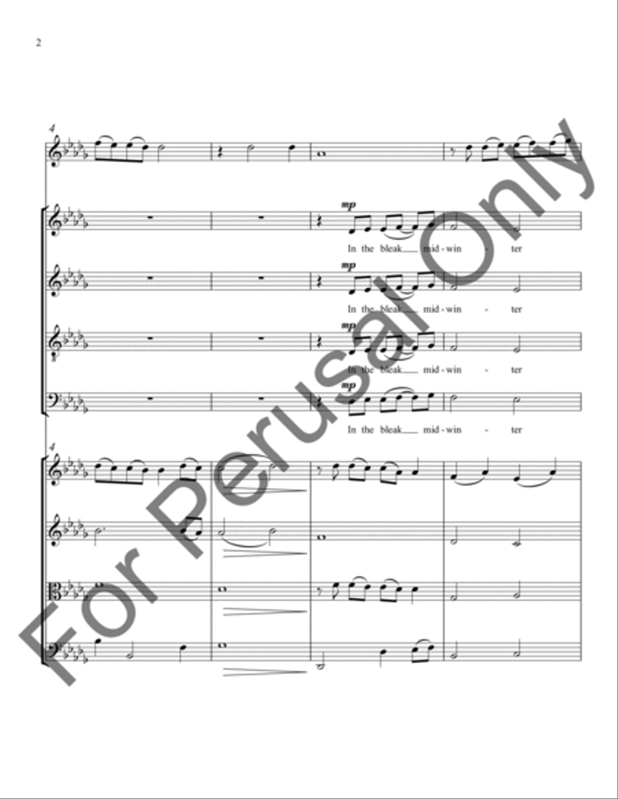 In the Bleak Midwinter (String Ensemble Score/Parts) Choir scores gallery preview page 3