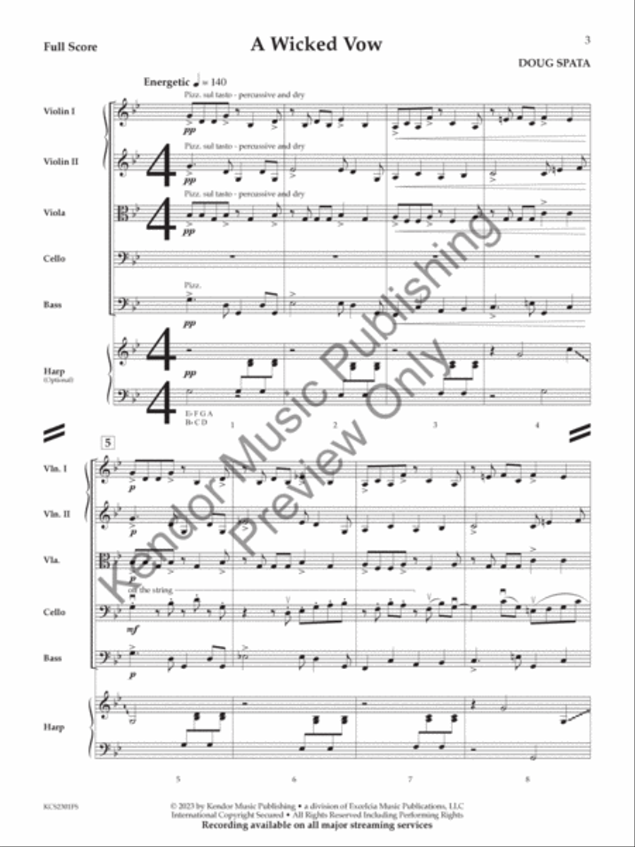 Wicked Vow (Score) Wicked Vow (Score) String Orchestra scores gallery preview page 4