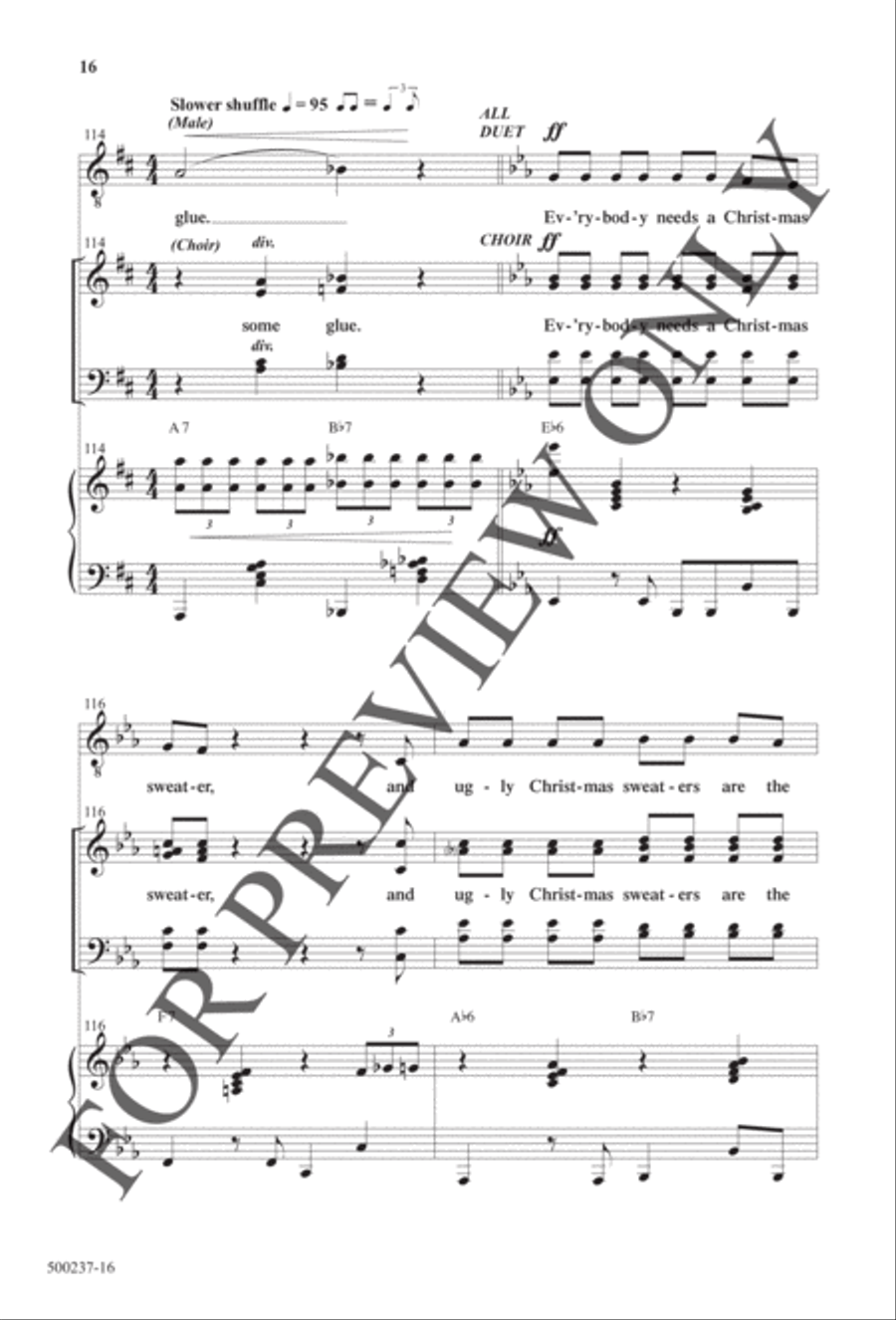 The Ugly Christmas Sweater Song - Anthem 4-Part scores gallery preview page 16