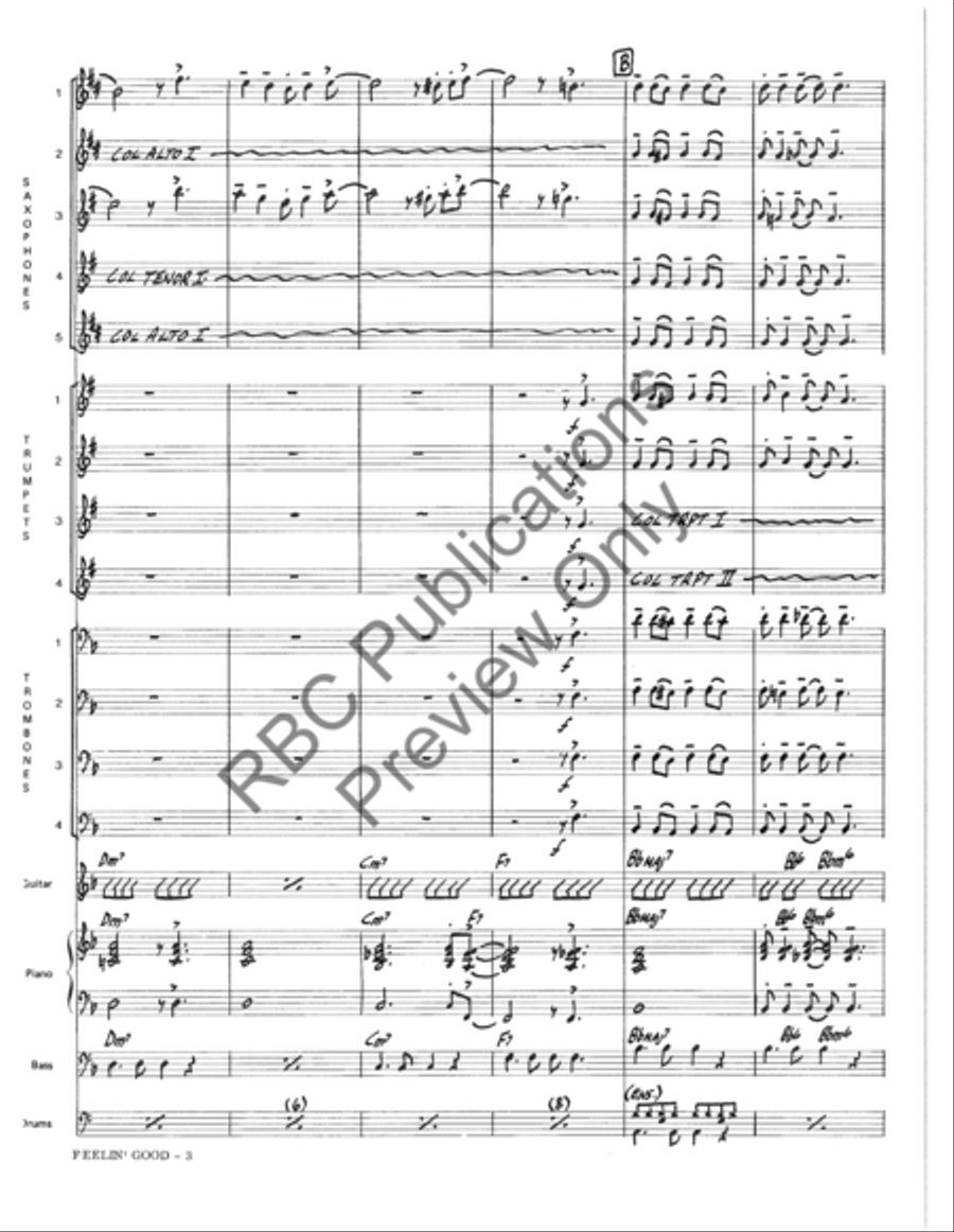 Feeling Good (Score) Feeling Good (Score) Jazz Ensemble scores gallery preview page 6
