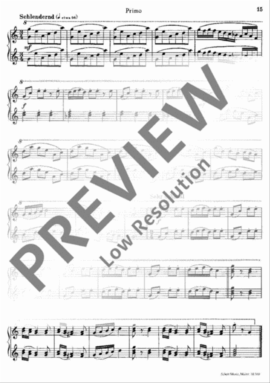 Slavonic Dances with Variations Piano Duet scores gallery preview page 16