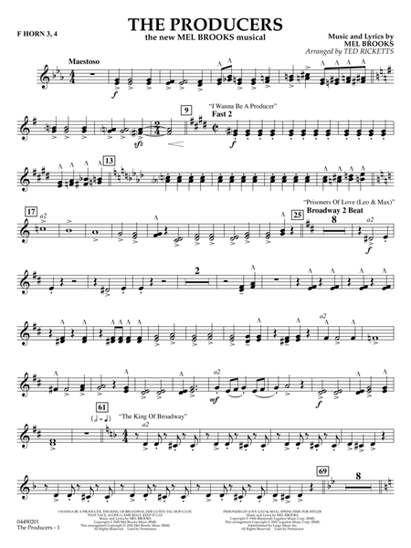 The Producers (arr. Ted Ricketts) - F Horn 3 & 4