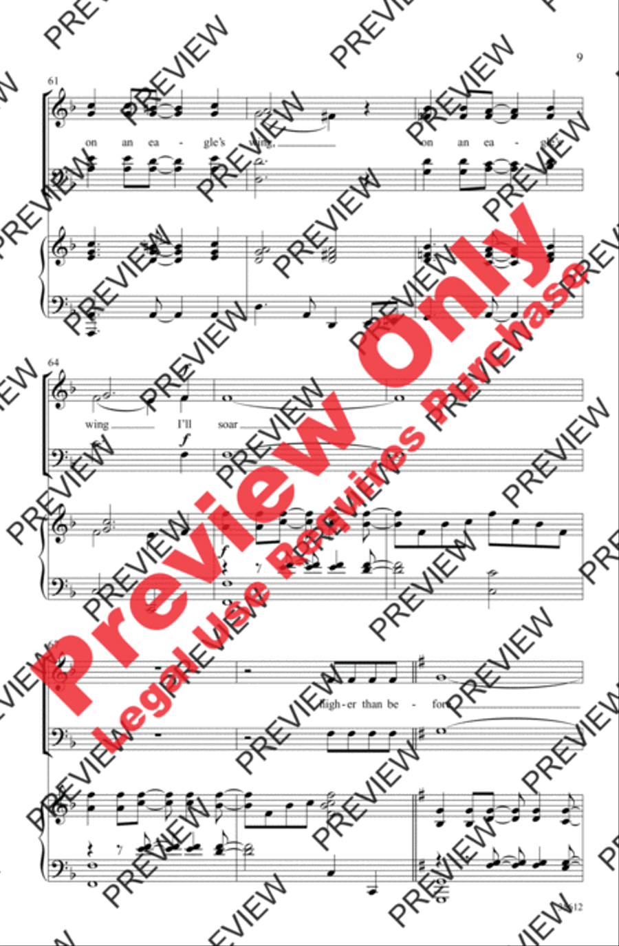 On an Eagle's Wing 4-Part scores gallery preview page 9