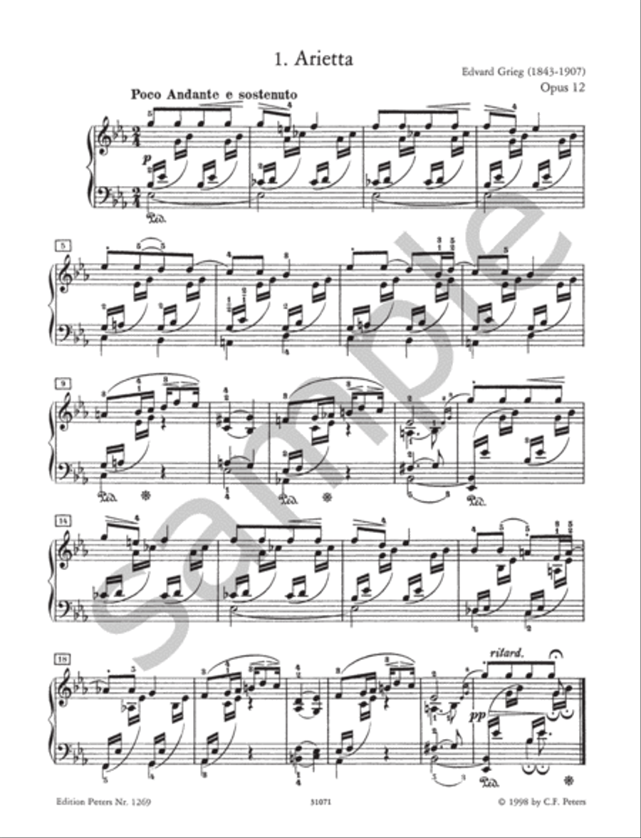 Lyric Pieces for Piano, Book 1 Op. 12 Piano scores gallery preview page 3