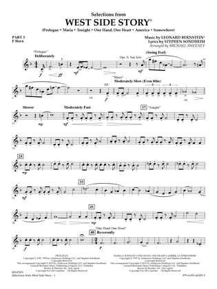 West Side Story (Selections for Flex-Band) (arr. Michael Sweeney) - Pt.3 - F Horn